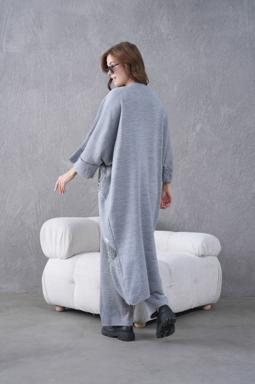 💙 Salyangoz Desenli Triko Takım