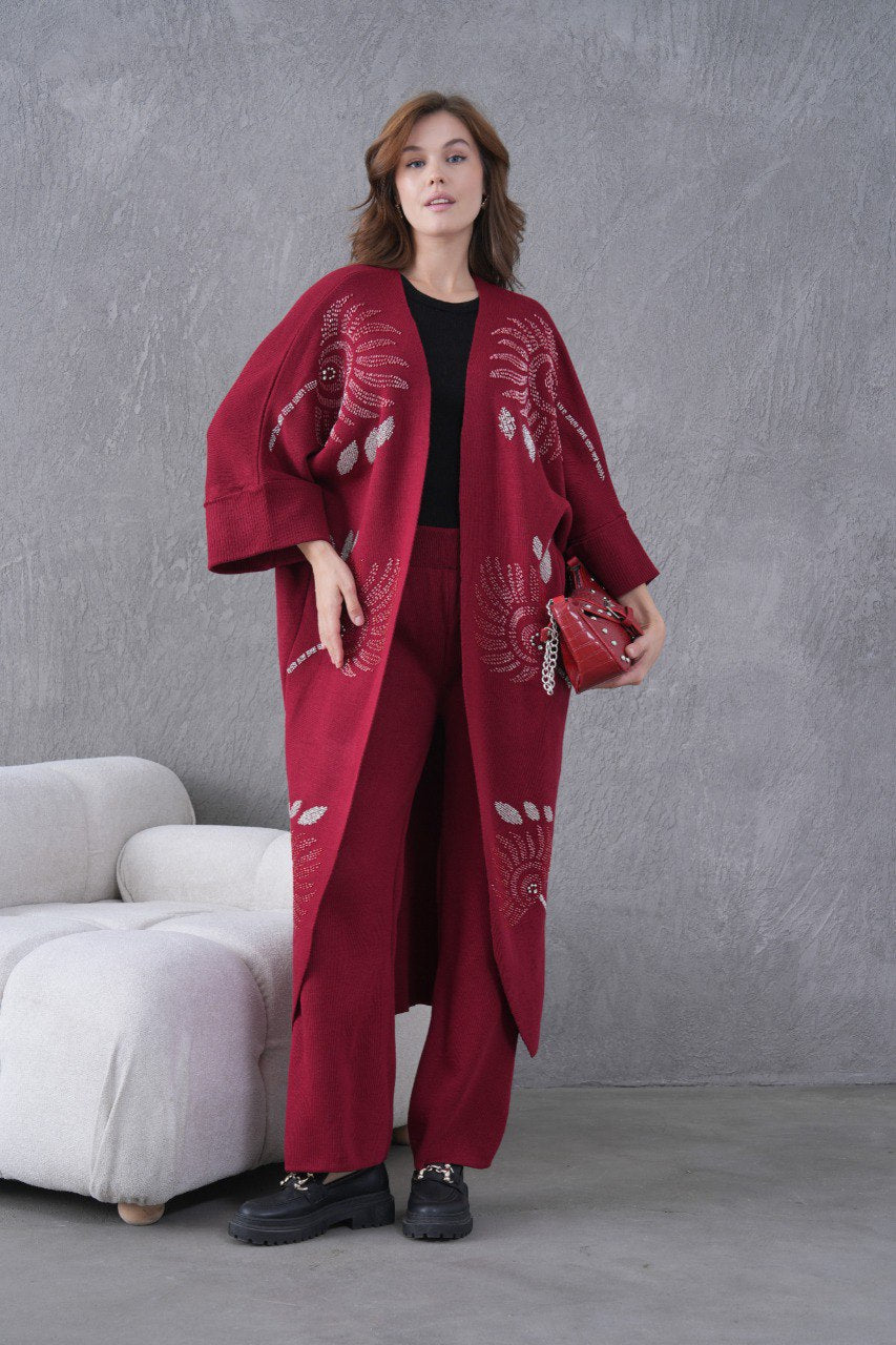 💙 Salyangoz Desenli Triko Takım