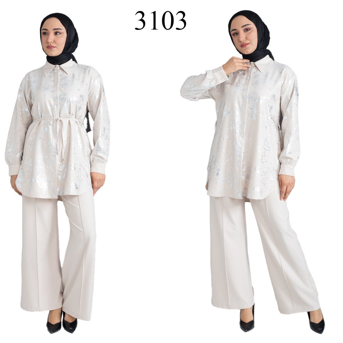 ELEGANT PANTSUIT SET WITH TUNIC 💐 - Oubella Fashion