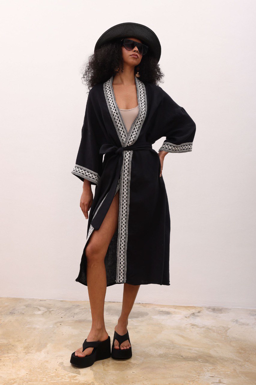 Kimono Long en Gaze de Coton