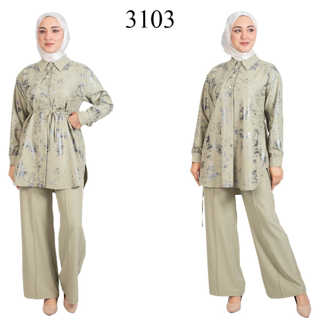 ELEGANT PANTSUIT SET WITH TUNIC 💐 - Oubella Fashion
