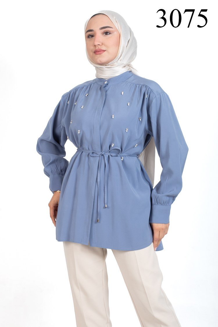 TAŞLI TENCEL CUPRA TUNİK (Tunic) - Oubella Fashion