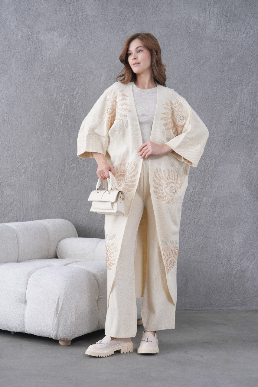 💙 Salyangoz Desenli Triko Takım