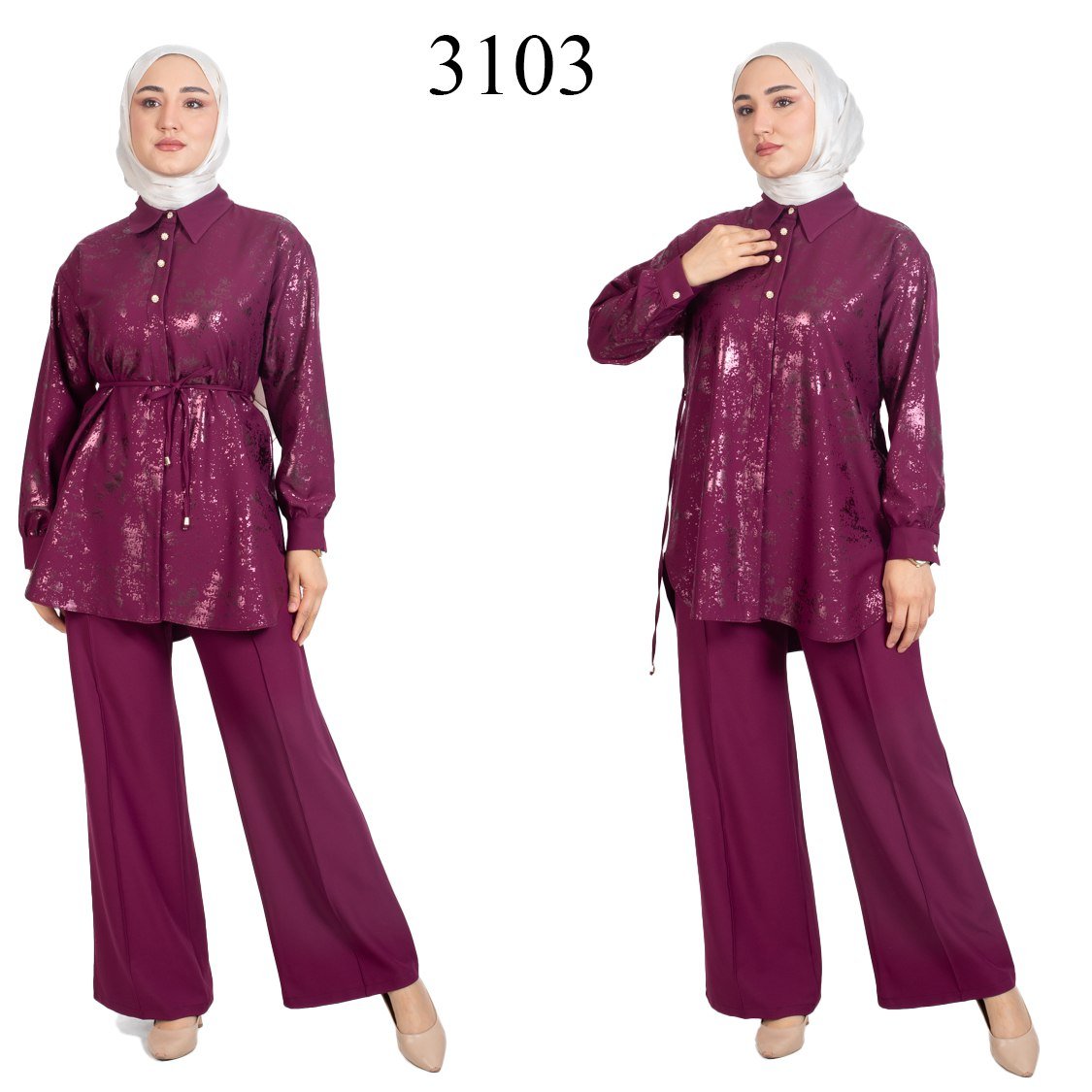 ELEGANT PANTSUIT SET WITH TUNIC 💐 - Oubella Fashion