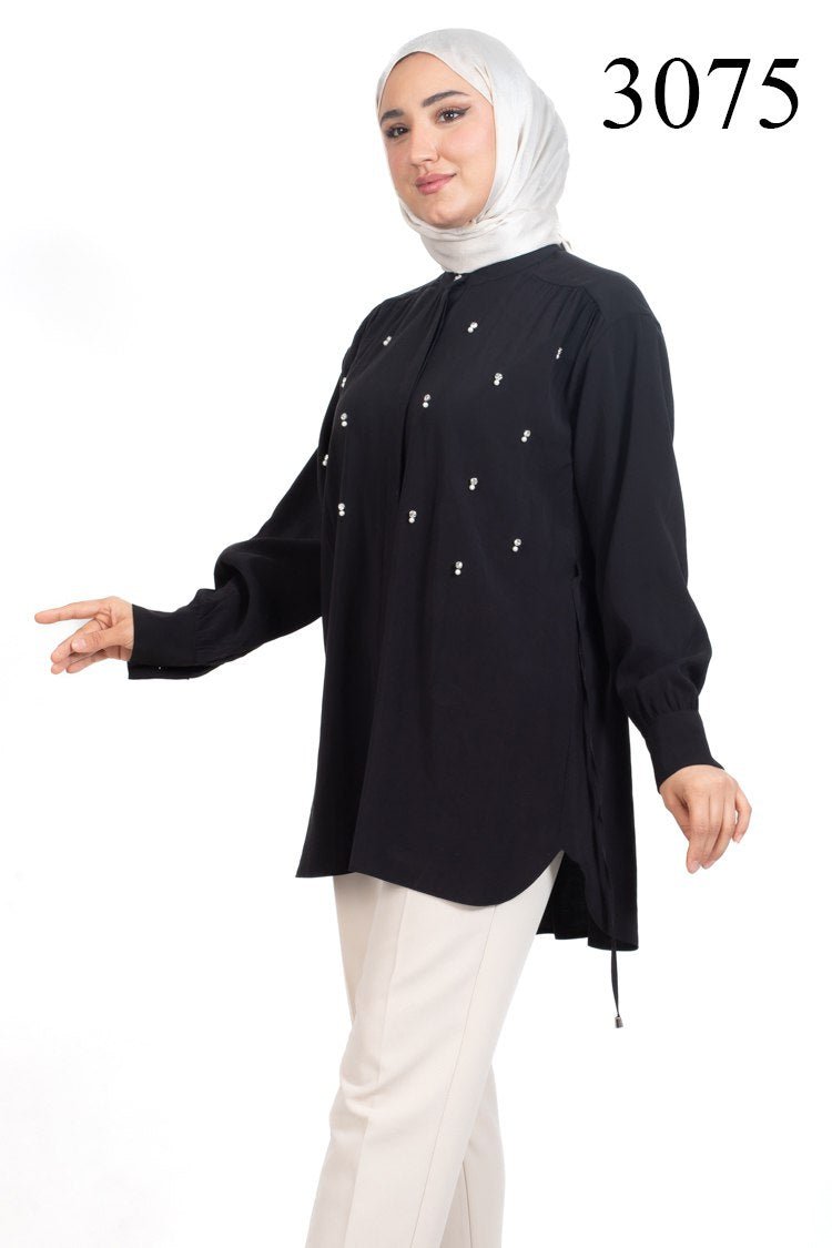 TAŞLI TENCEL CUPRA TUNİK (Tunic) - Oubella Fashion