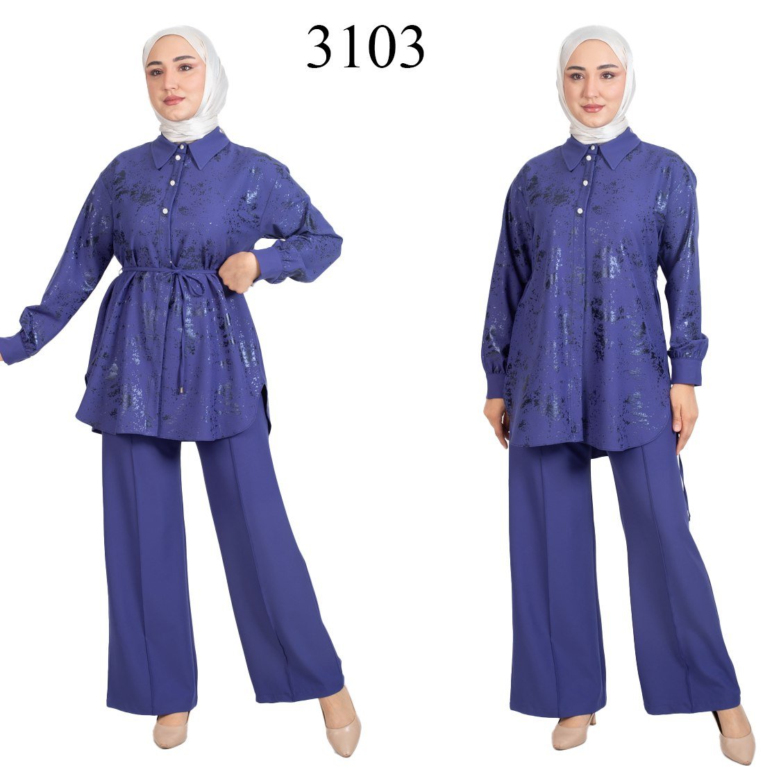 ELEGANT PANTSUIT SET WITH TUNIC 💐 - Oubella Fashion