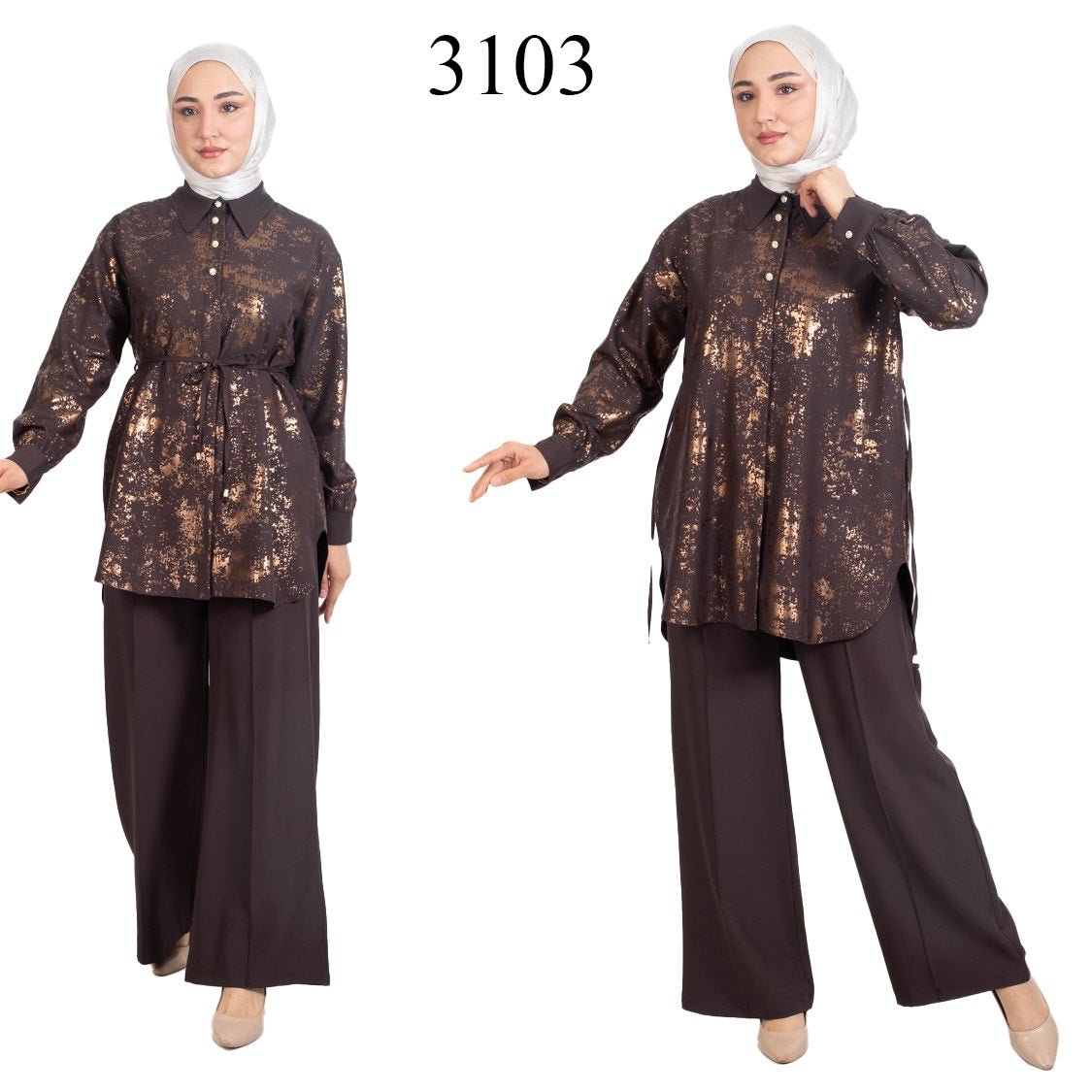 ELEGANT PANTSUIT SET WITH TUNIC 💐 - Oubella Fashion