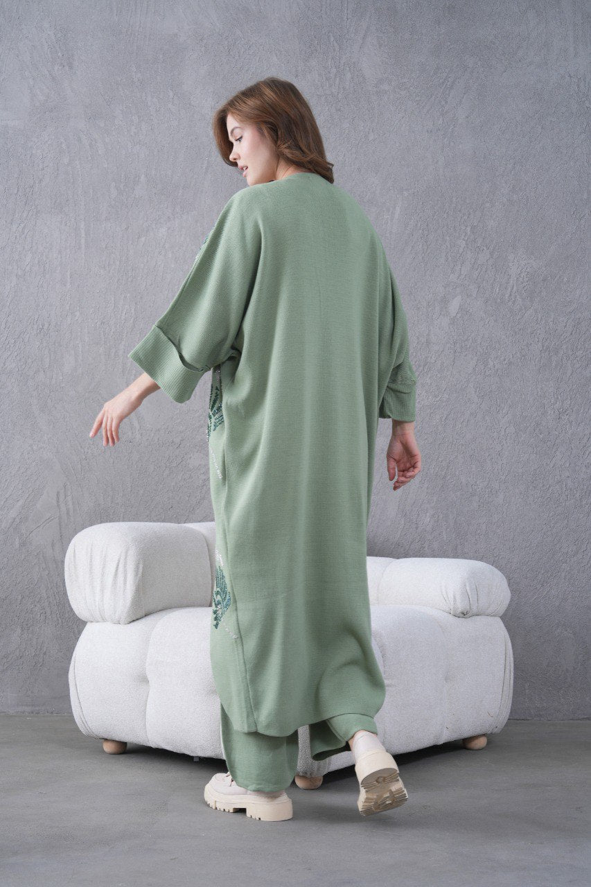 💙 Salyangoz Desenli Triko Takım