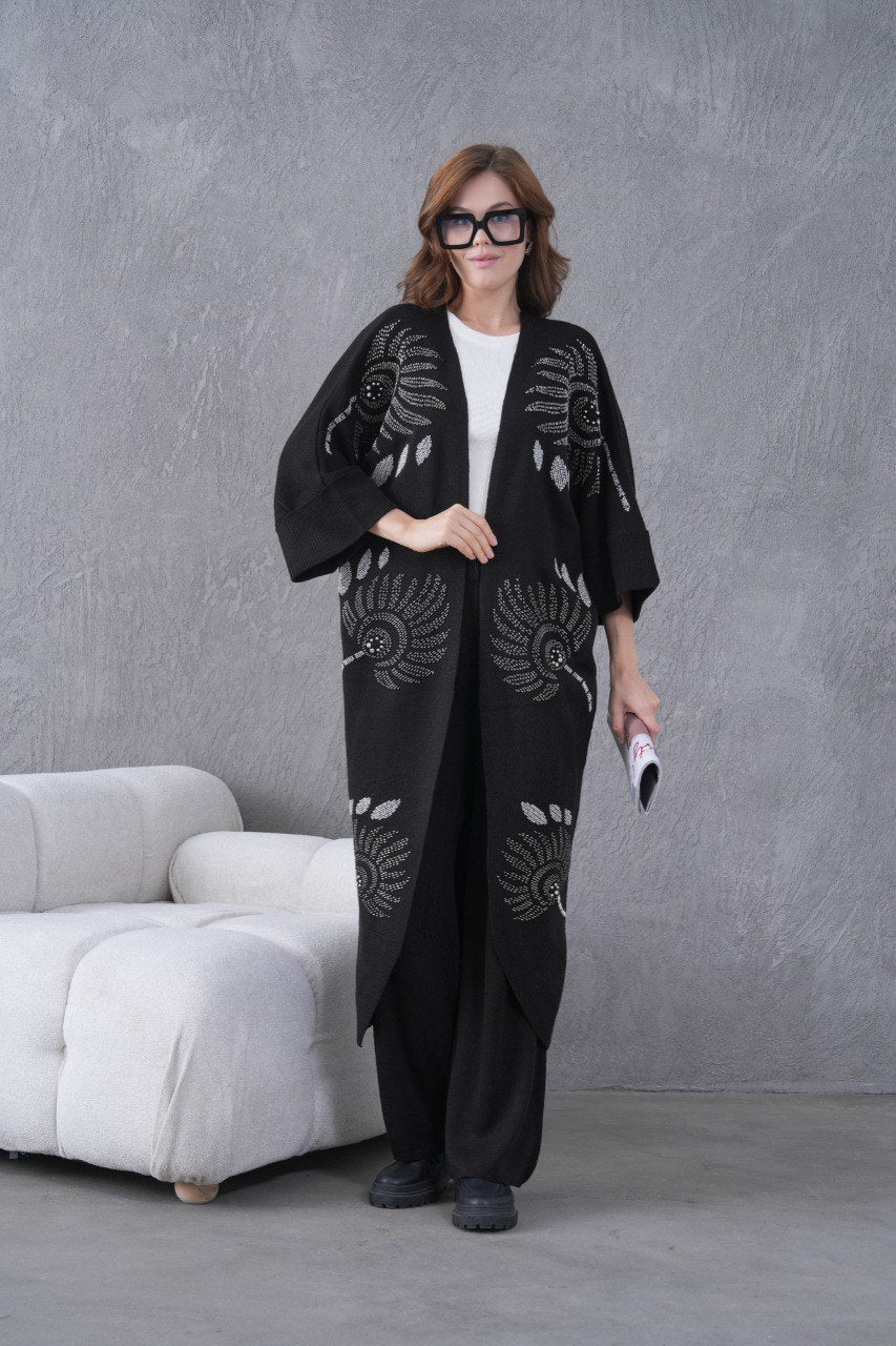 💙 Salyangoz Desenli Triko Takım