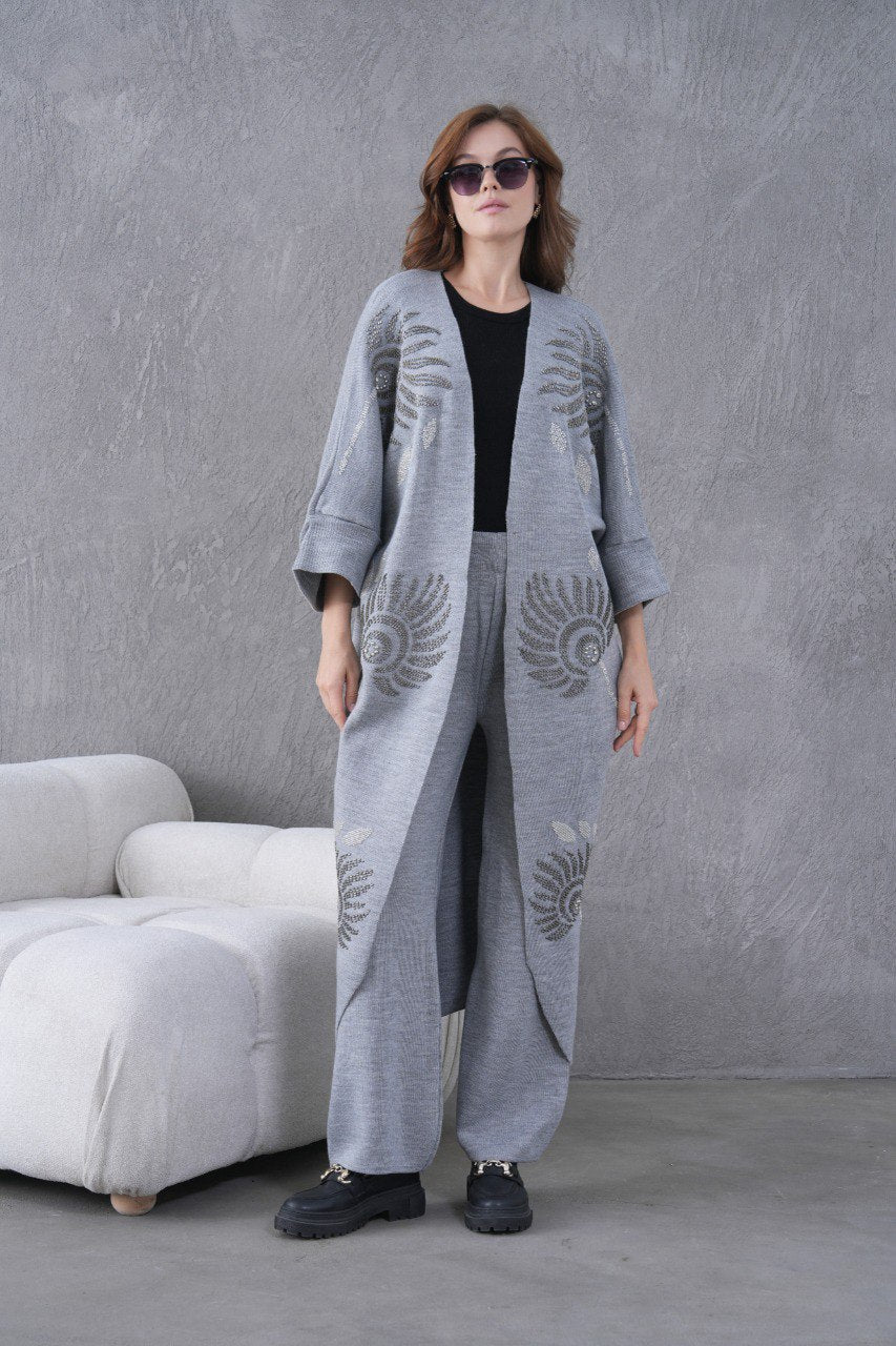 💙 Salyangoz Desenli Triko Takım