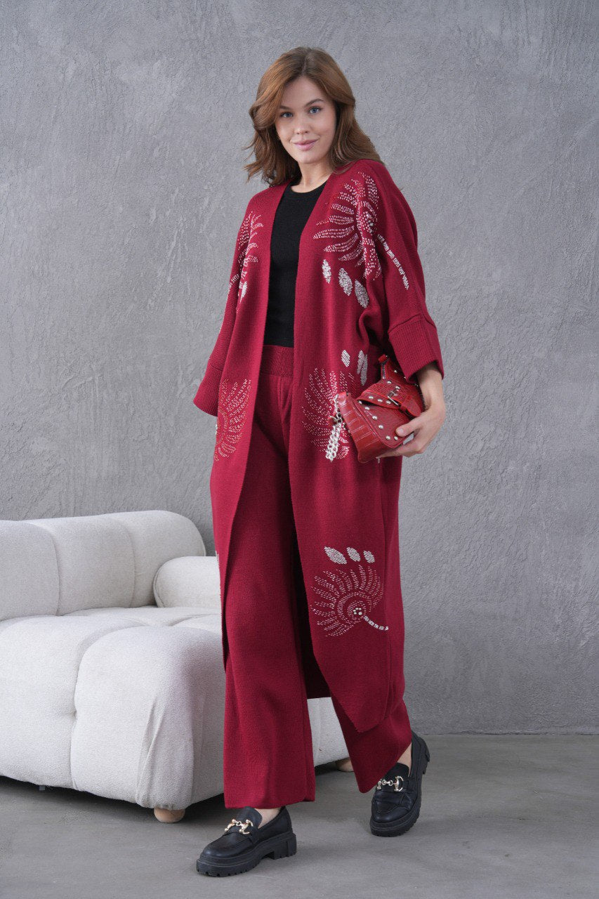 💙 Salyangoz Desenli Triko Takım