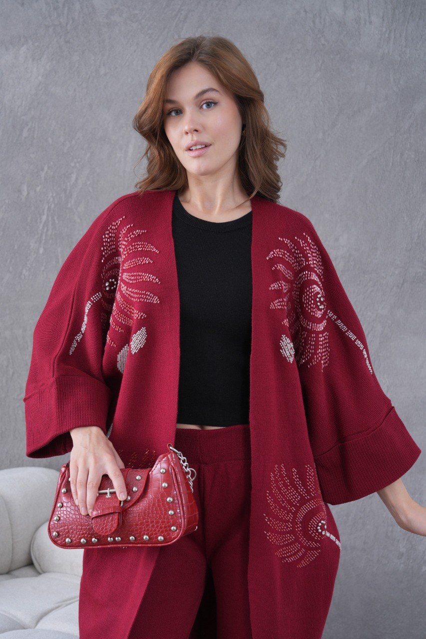 💙 Salyangoz Desenli Triko Takım