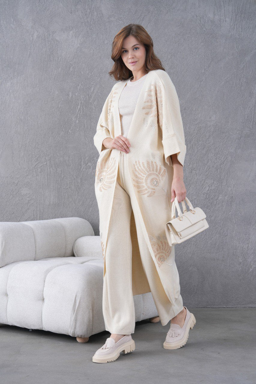 💙 Salyangoz Desenli Triko Takım