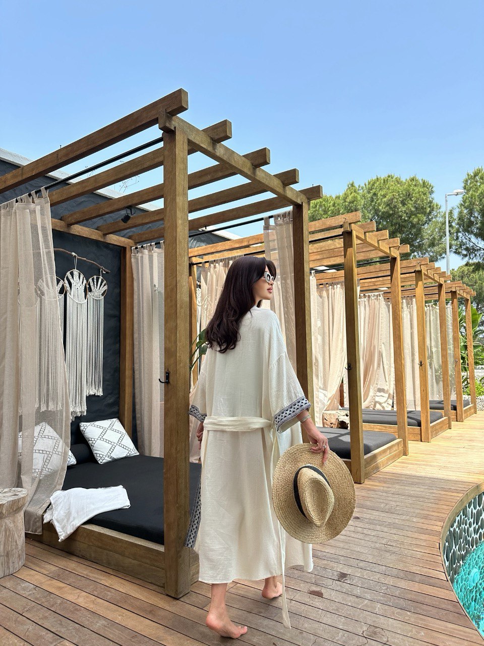 Kimono Long en Gaze de Coton